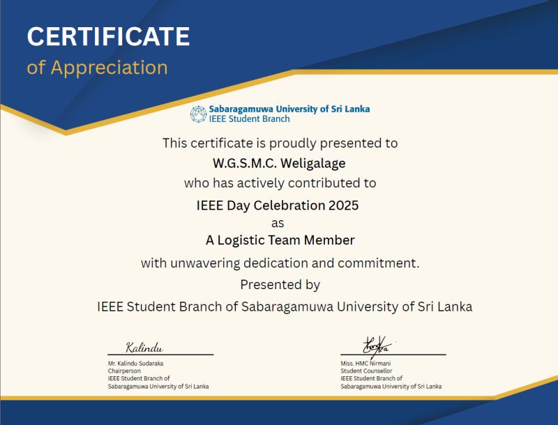 IEEE Day Logistics Team